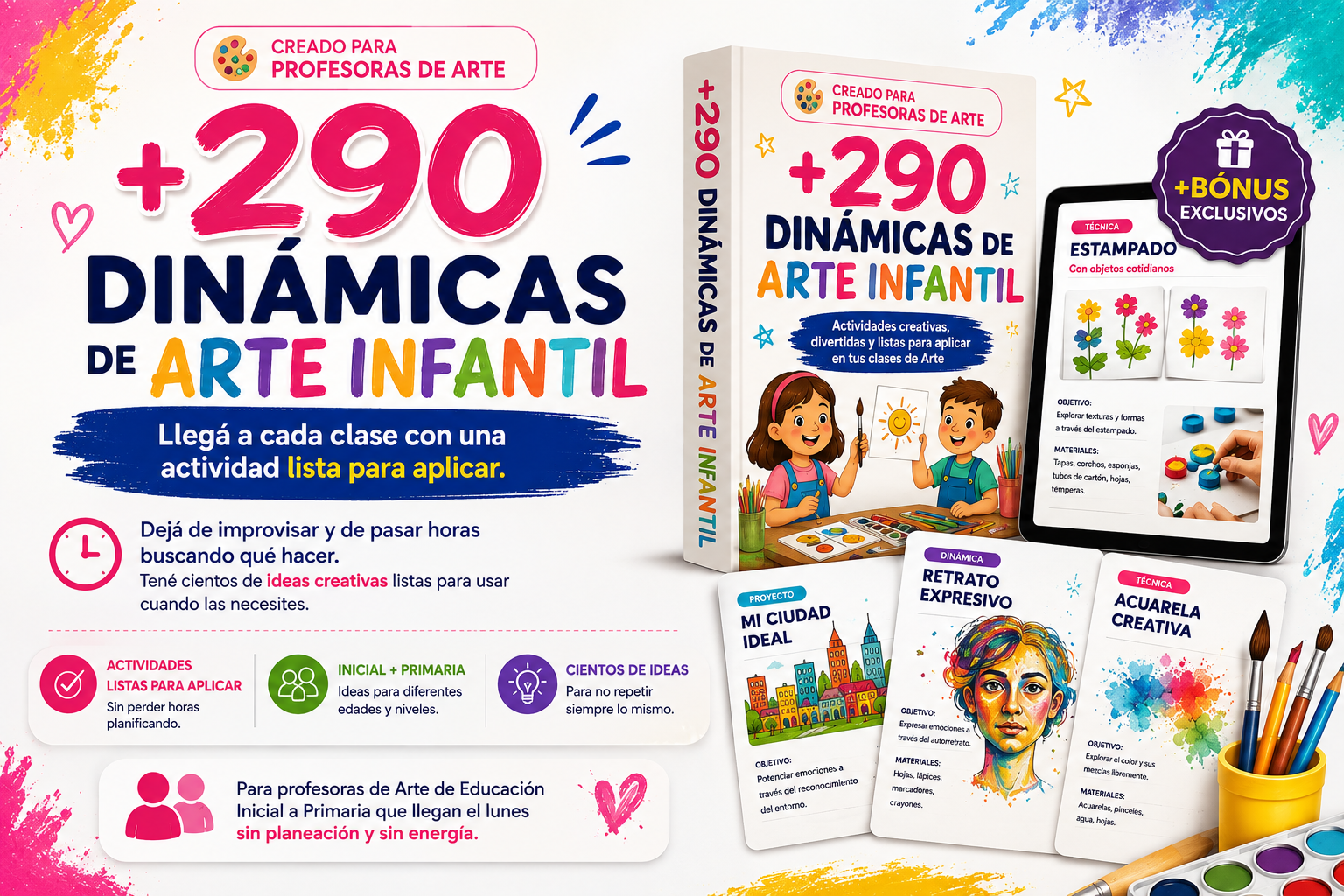 +290 Dinámicas de Arte Infantil — Material completo