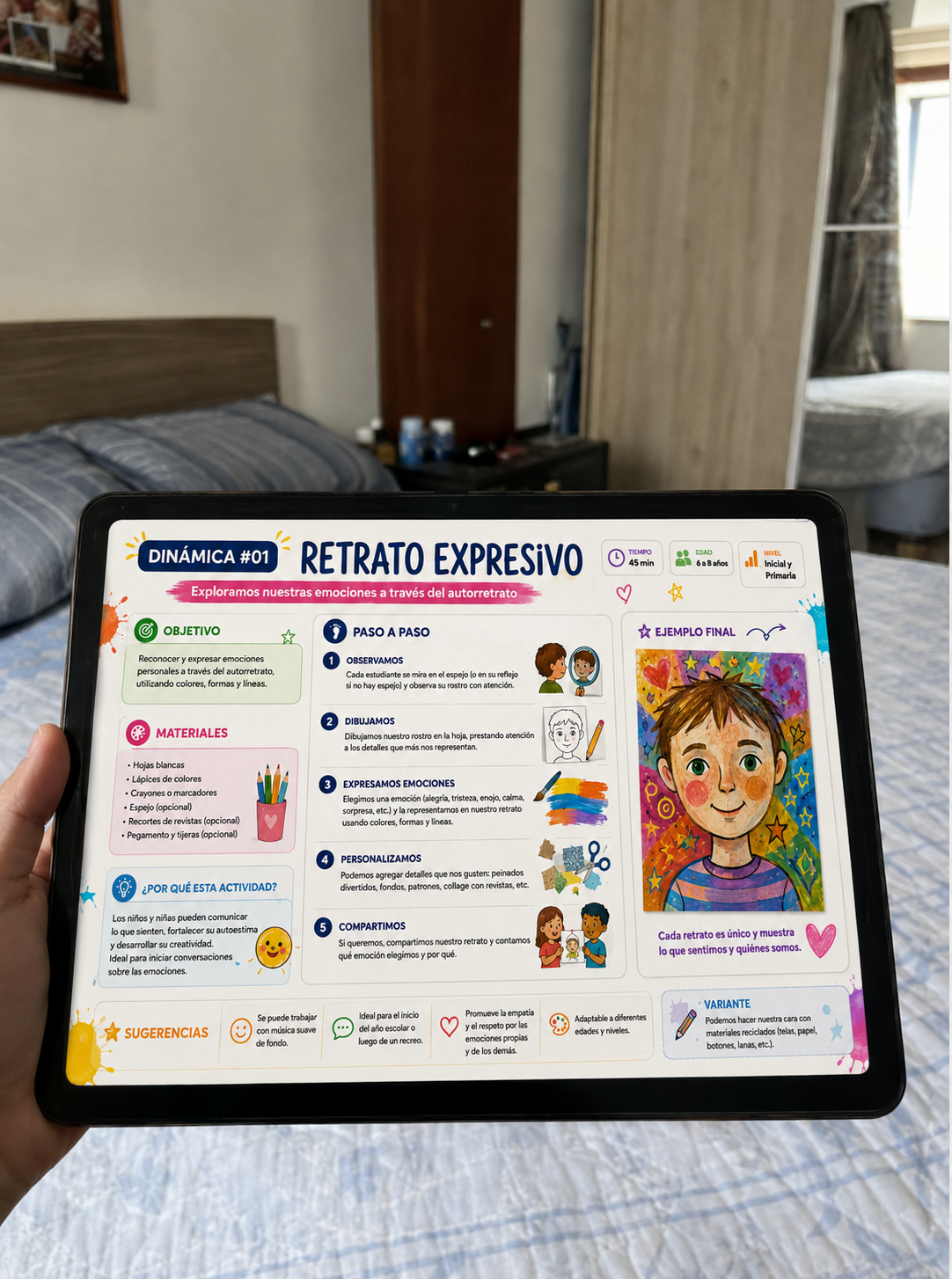 Material visto desde una tablet